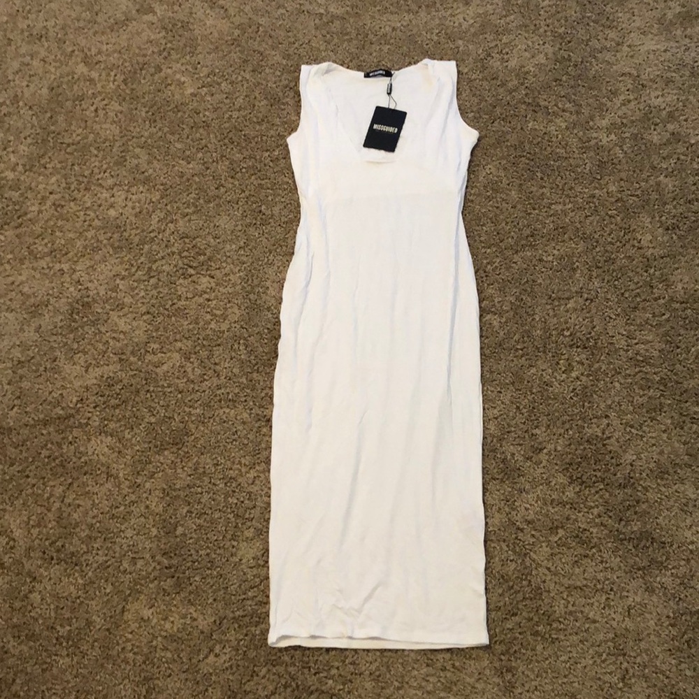 White midi dress, never worn!